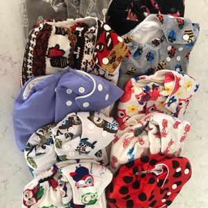 10 Cloth diaper lot!! Kawaii baby and kawaii green